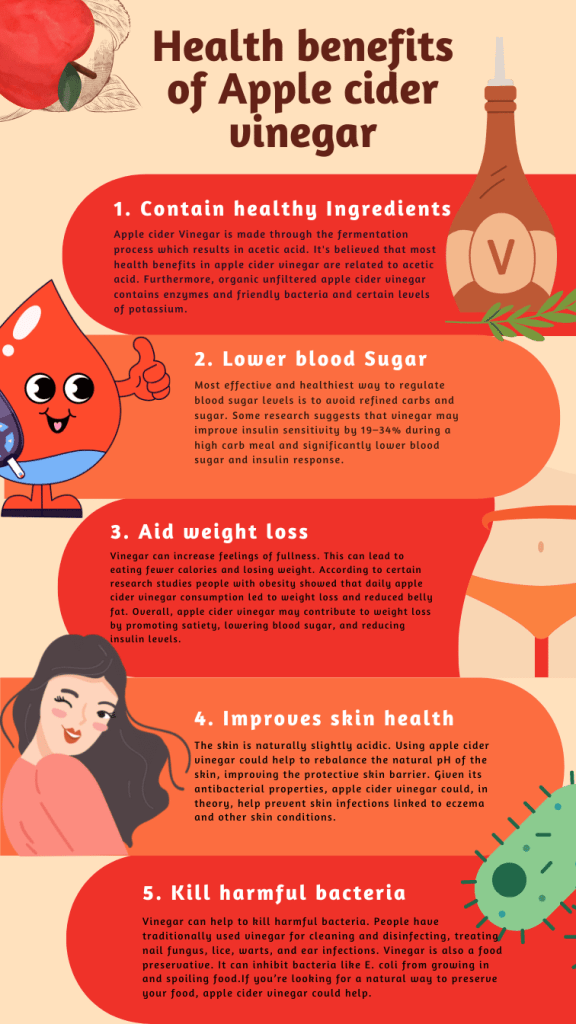 health benefits of Apple cider vinegar.