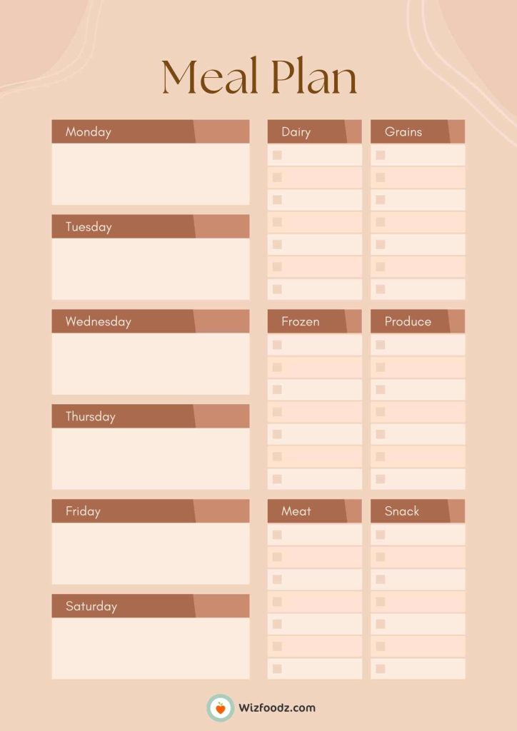 Meal Planning Template 2